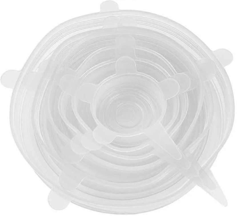 6 Pieces Silicone Stretch Lids Stretchable Silicone Lids Stretch Silic