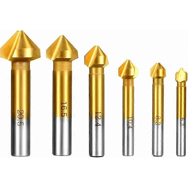Countersinks 6Pcs 90 HSS Countersink Titanium Countersink Cylind
