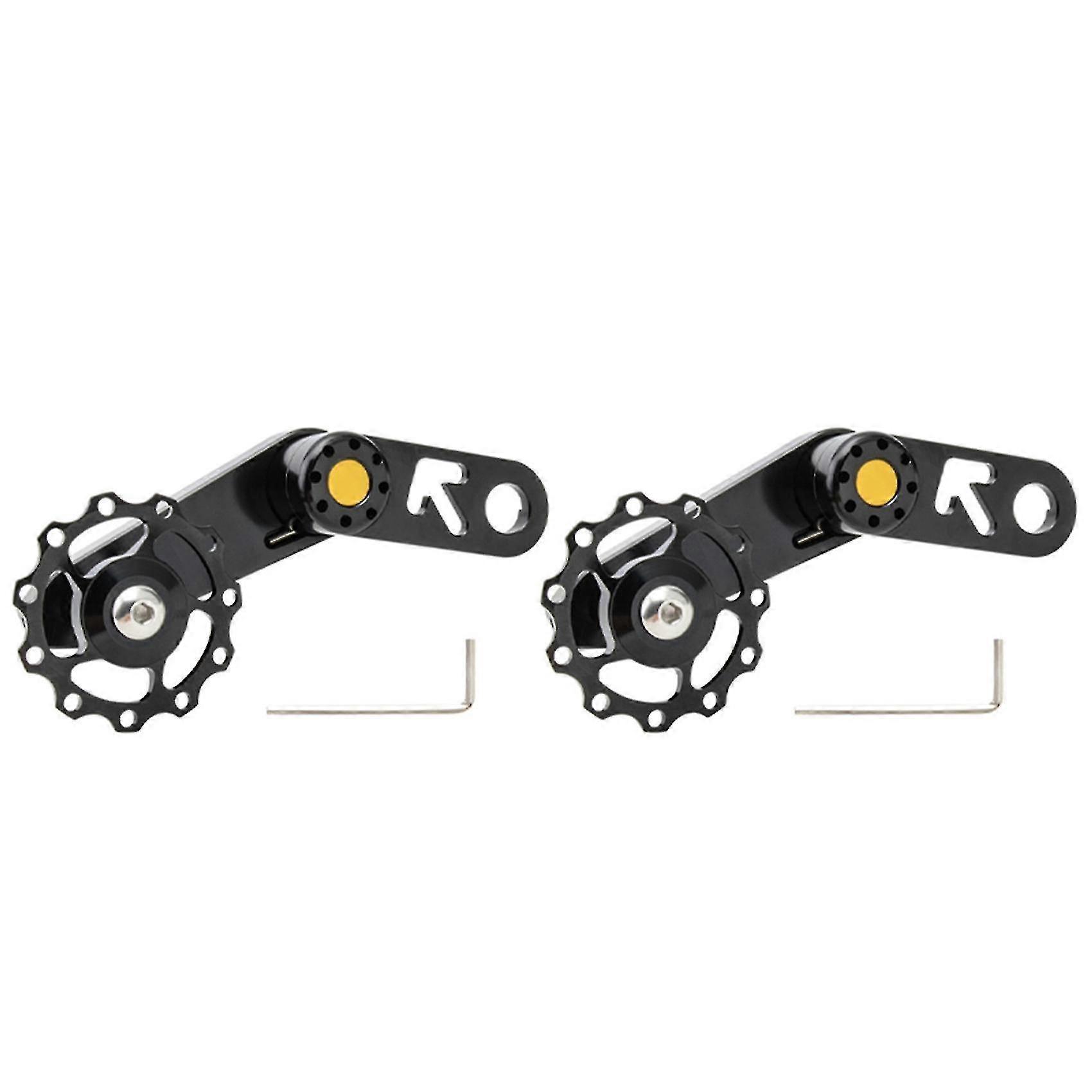 2x Folding Bike Chain Tensioner Lightweight Bicycle Guide Wheel Single Speed Rear Derailleur Chain