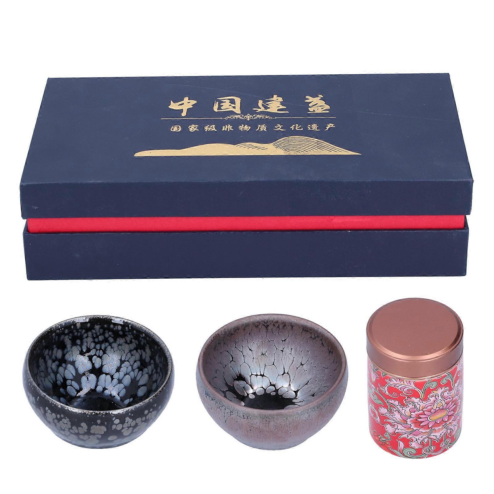 Tea Canister Teacup Set, Ceramics Kung Fu Tea Set