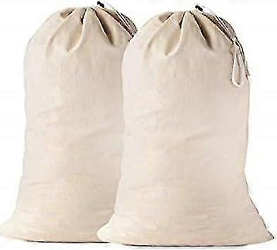 2 قطعة كيس غسيل قطني كبير جدا ، أكياس غسيل كبيرة شديدة التحمل 24 × 36 بوصة XL الرباط السفر المنظم حقيبة تناسب سلة سلة معسكر المنزل كوليج