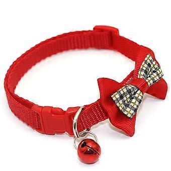 Dog Bow Adjustable Bow Tie, Beautiful Collar with Christmas Gifts for Puppies and Cats. Pet Supplies (Red)