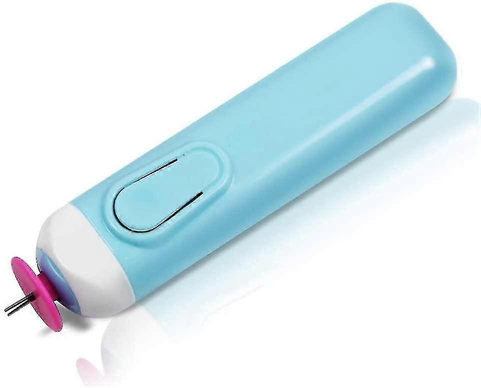 電気クイリングペン、ペーパーローリングスロット付き電気ペンツール(青)