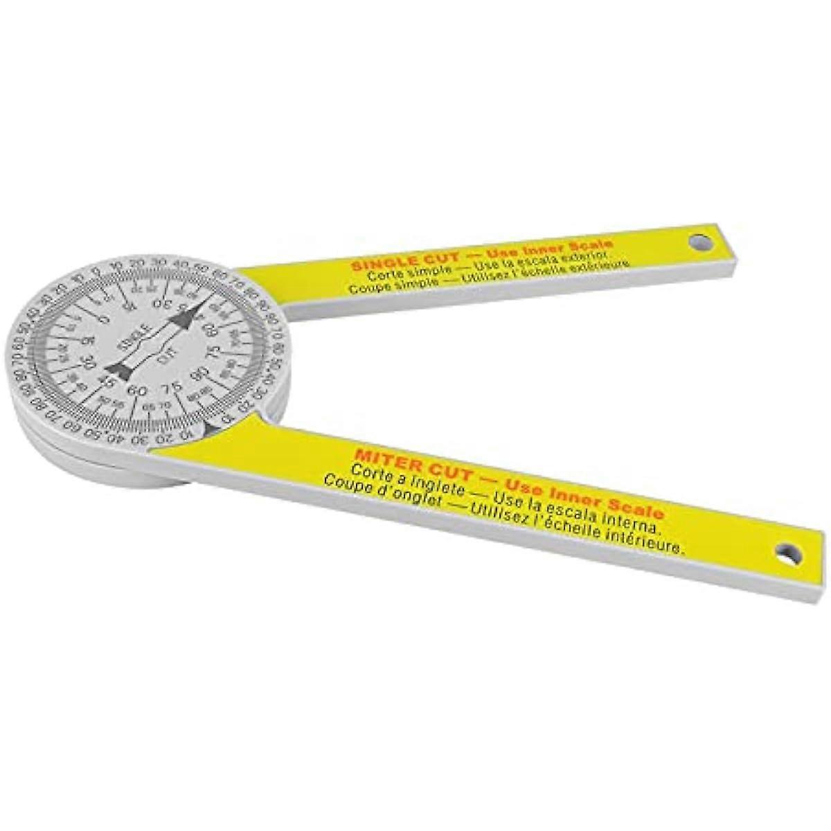 Miter Saw Protractor 360 Horizontal Angle Finder Featuring Precision Engraved Scales For Carpentry Cutting Positioning