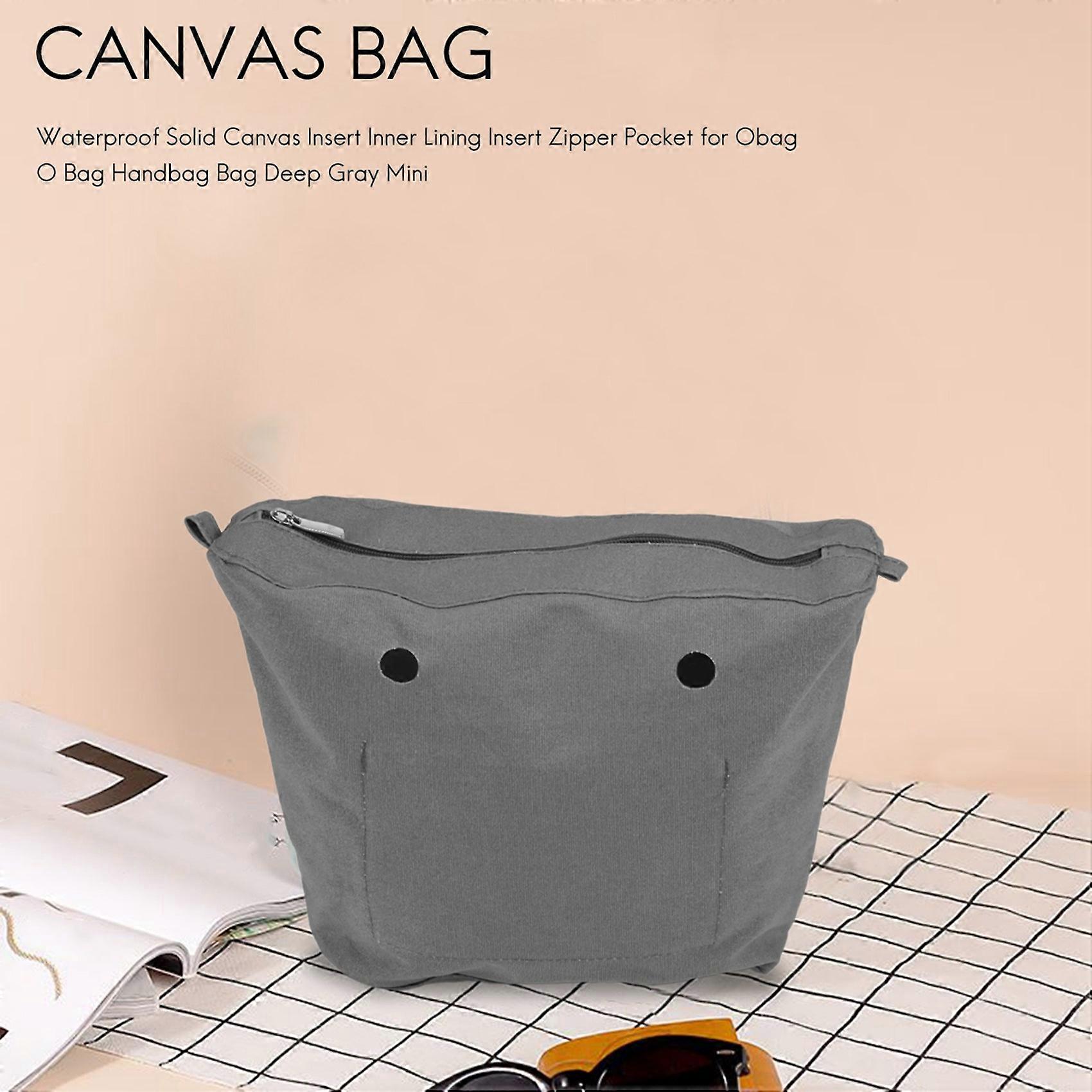 Insert Imperméable Pour Sac Obag O Bag Mini - Toile Solide Avec Poche Zippée Intérieure - Noir - 5
