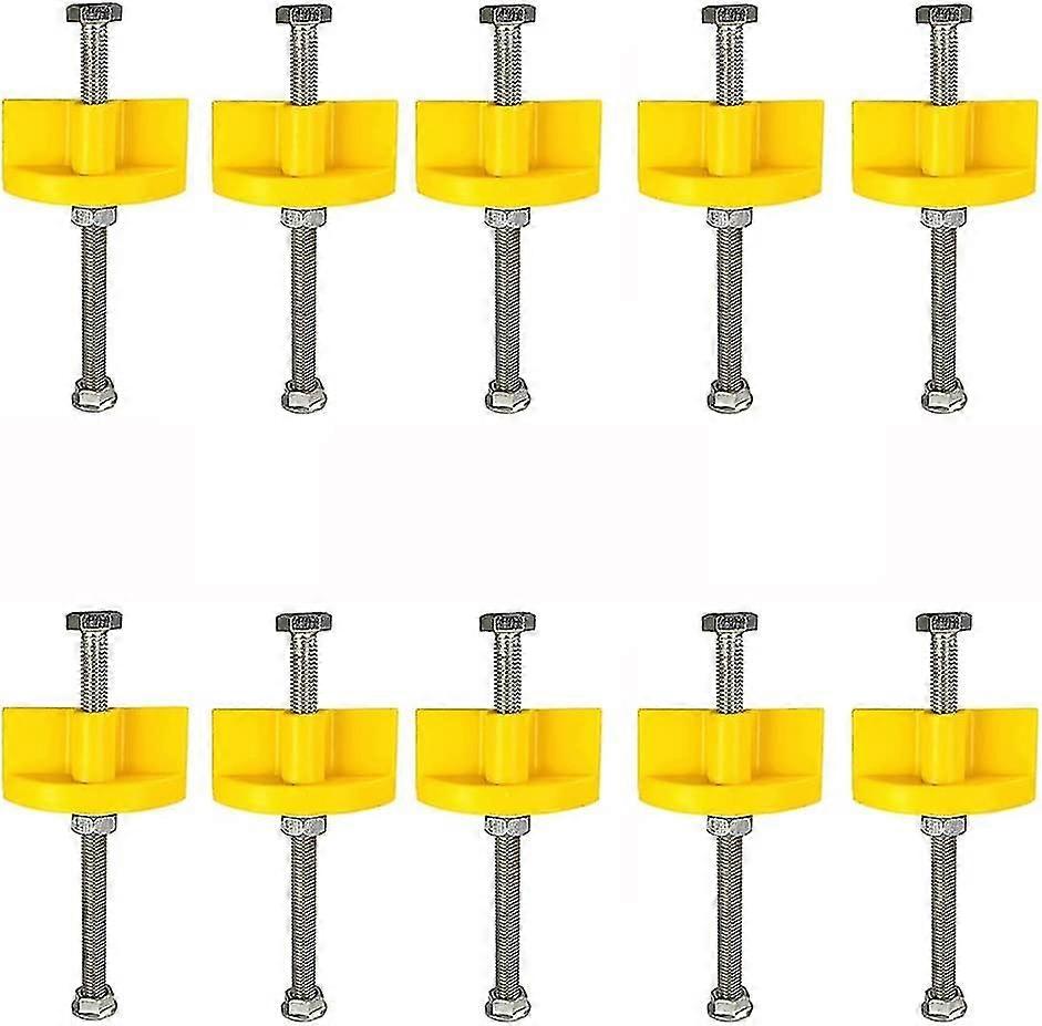 Wall Tile Leveling System Portable Tiles Height Adjustable Locator Fixed Lifting Tool(yellow)(10pcs)