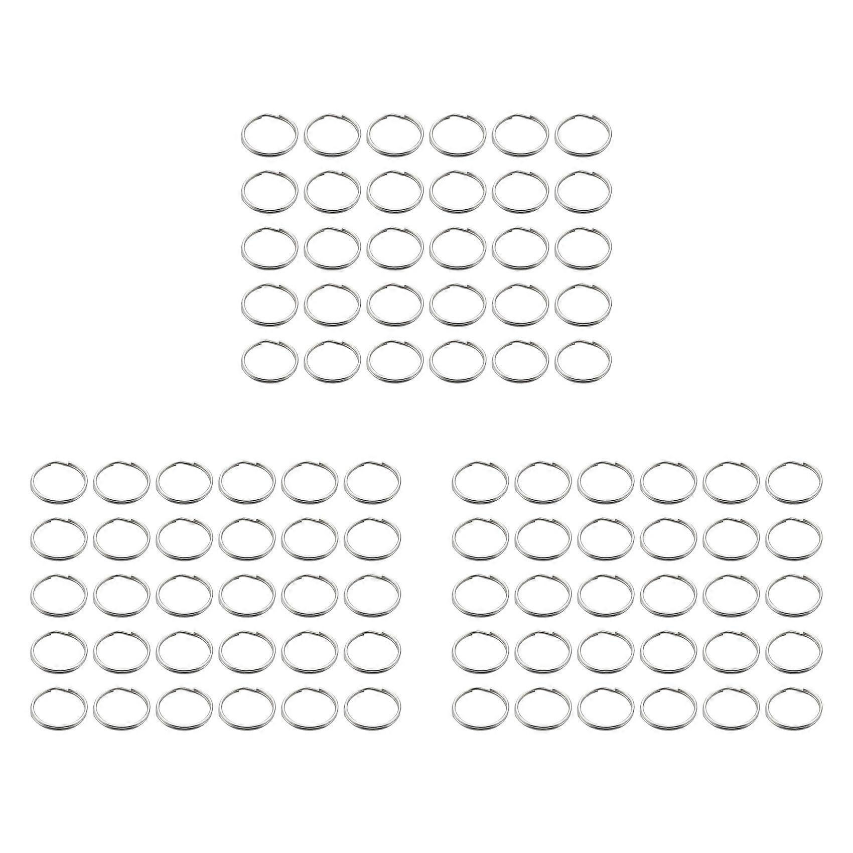 180 Pcs 20mm Outside Dia Universal Split Key Rings Keychain Holders