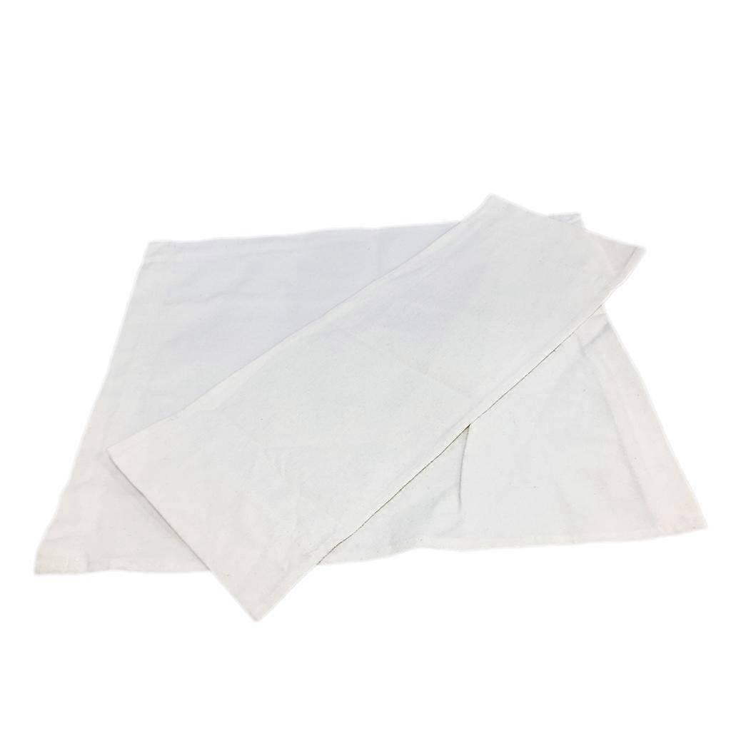 4x White Canvas Backrest & Seat Cloth for Cross Folding Chair/Stool No Chair