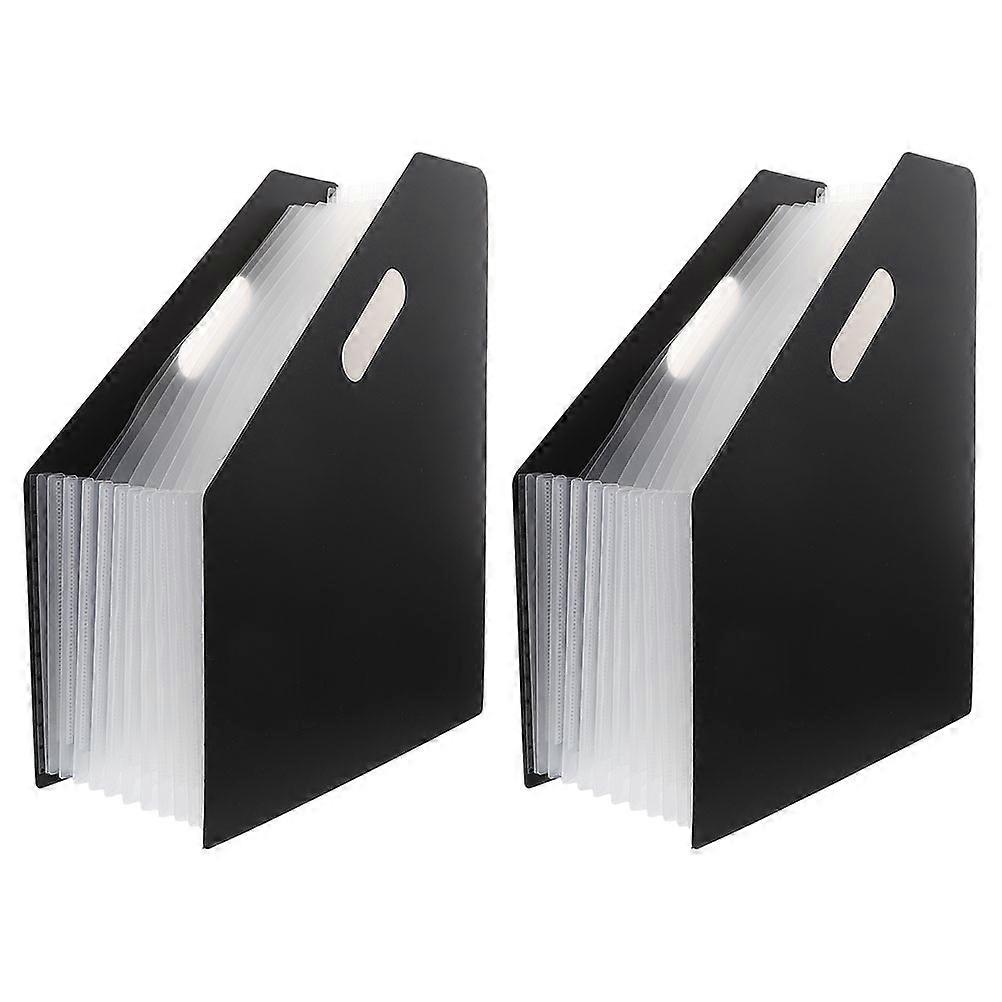 2Pcs Accordion Folder for Documents Accordion File Organizer Vertical Accordion File Organizer