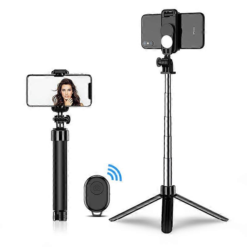 (Black) Selfie Stick, 4 in 1 Selfie Stick Extendable Selfie Stick Adjustable Monopod with Detachable Remote