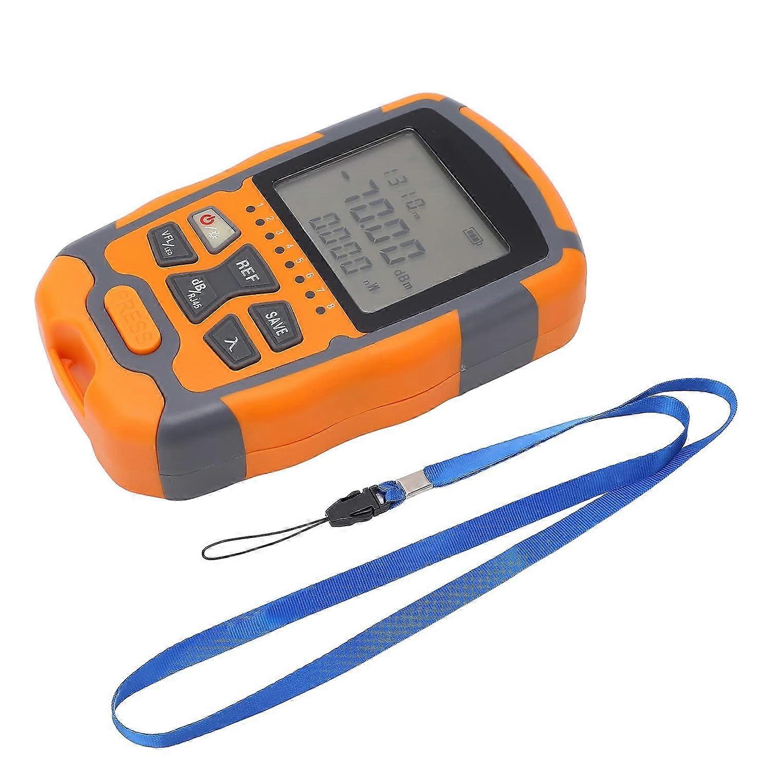 Optical Power Meter with Visual Fault Locator, Portable Fiber Optic Tester with FC/SC/ST & RJ45 Interface, 30mW LED Light