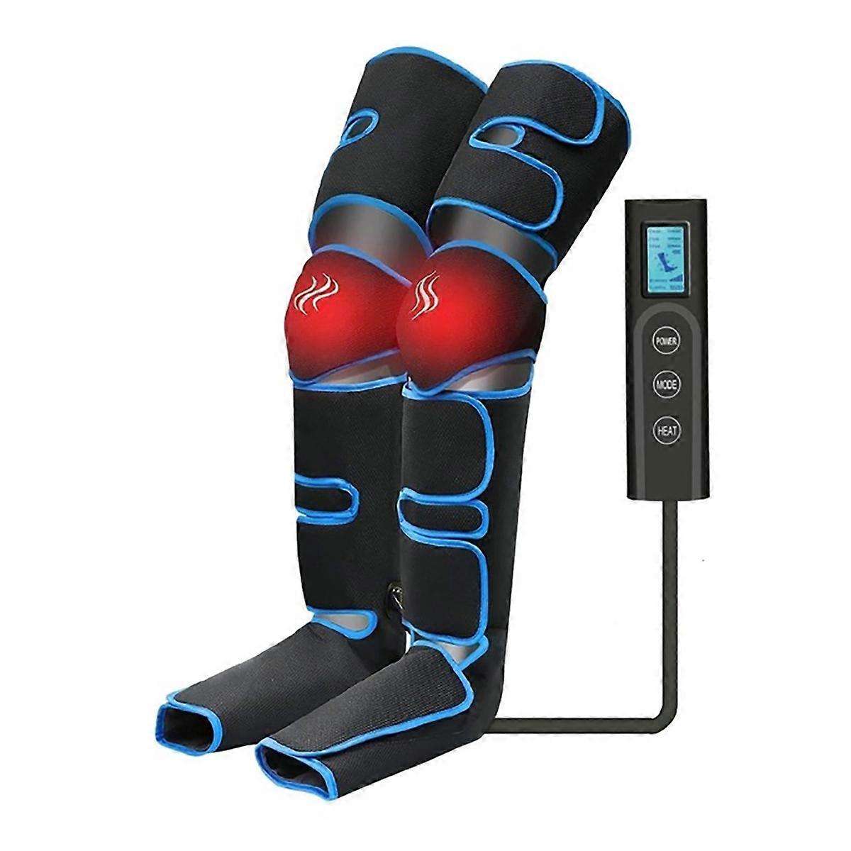 Leg Massager Air Compression for Circulation Calf Feet Thigh  Muscle Sequential Boots Device with Handheld Controller Knee Heat