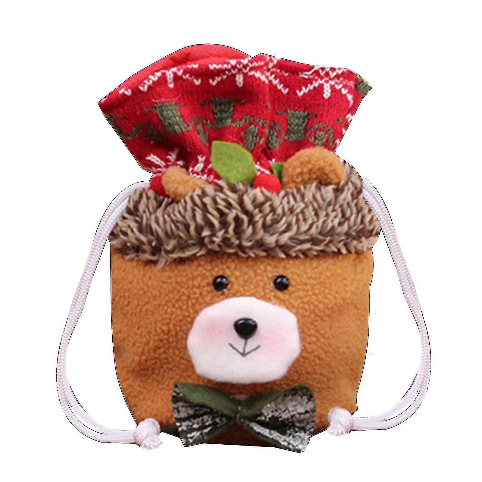 Santa Claus Men Xmas Bag Eve S String Bag Container