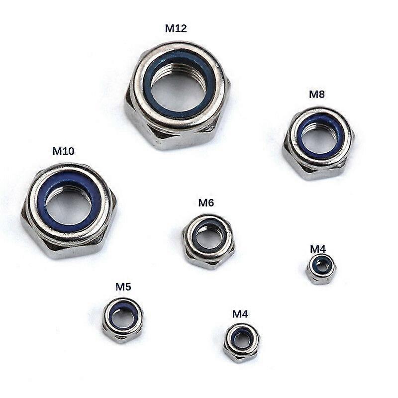 170Pcs/Set Lock Nuts Corrosion Resistance Insert Kit M3/M4/M6/M8/M10/M12 Dust