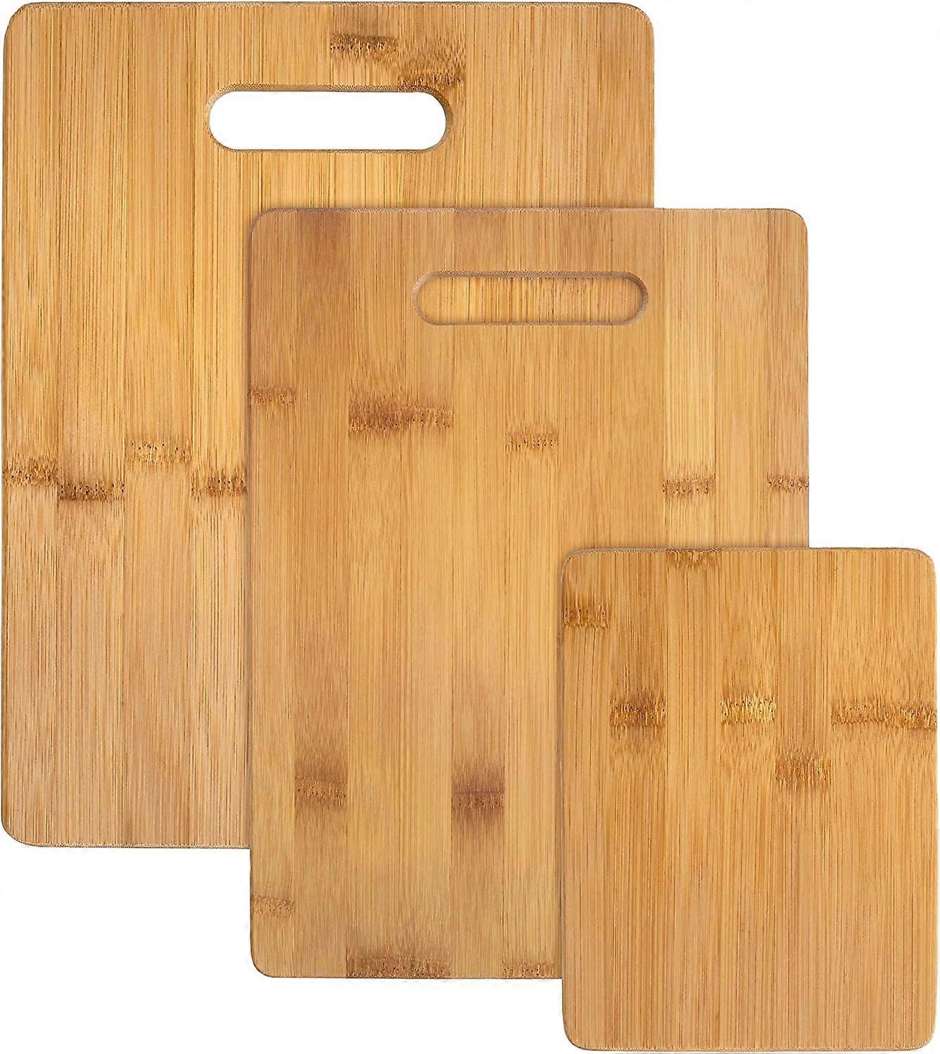 3 Piece Bamboo Cutting Board Set, 3 Different Sizes