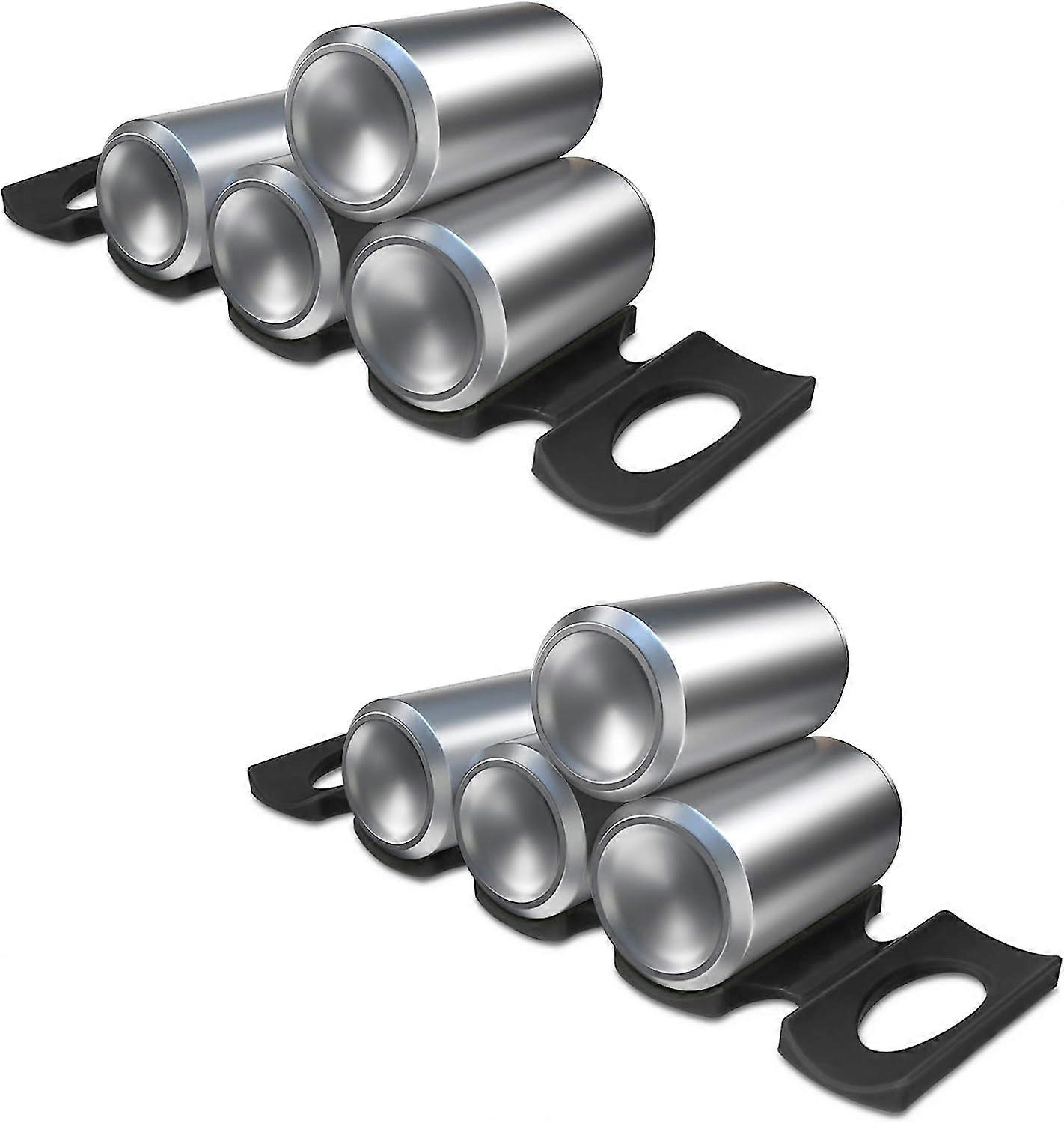 Silicone Bottle Stacking Mat (Set of 2) - Refrigerator Organizer Holder Rack to Stack Bottles, Cans, Beer, Soda - Black
