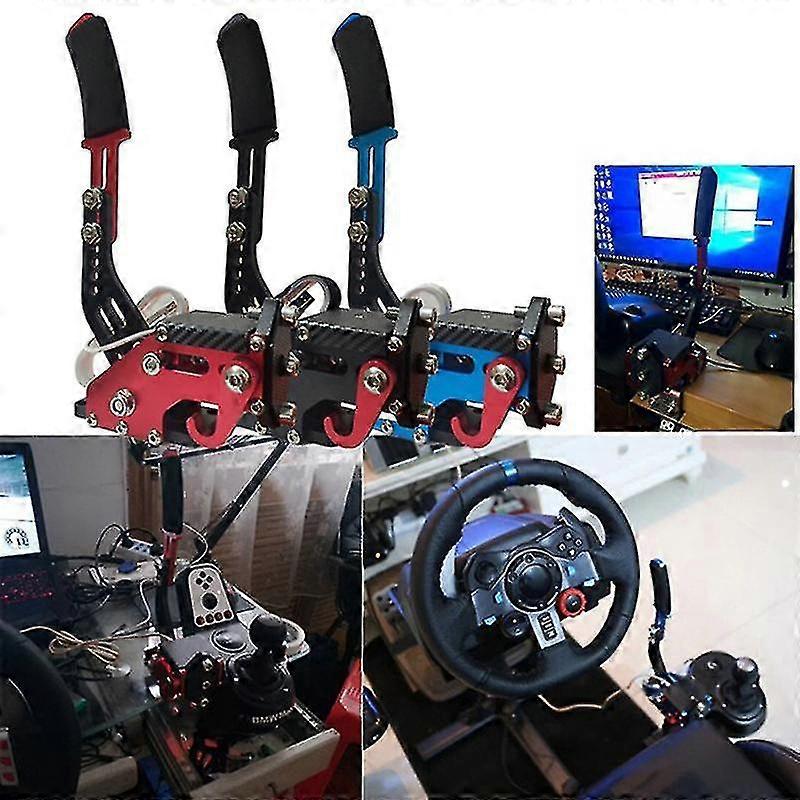 OSIAS Red 64Bit PC USB Handbrake For Racing Sims – Works With G27, G29, T500, Fanatec