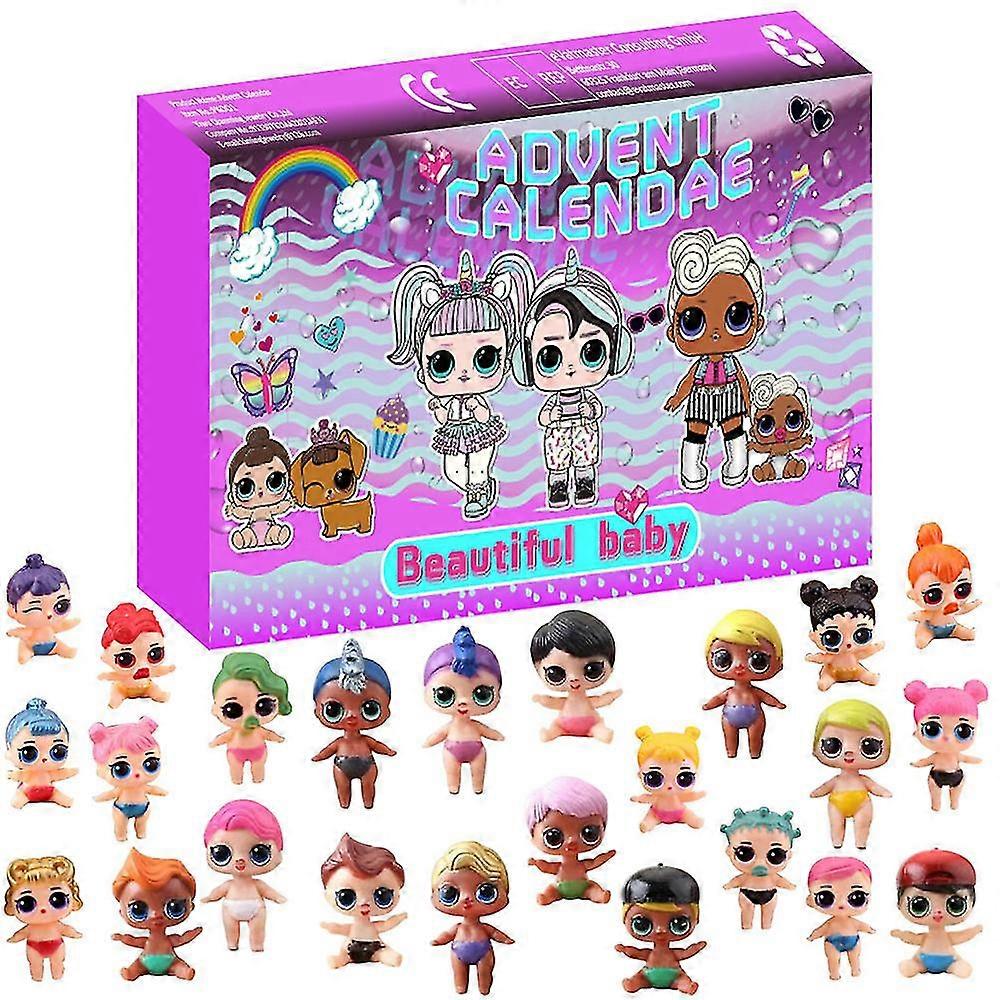 Juledukker Julekalender 24 dage Nedtælling Kalender Julekasse Blind box Overraskelse Legetøj Gaver