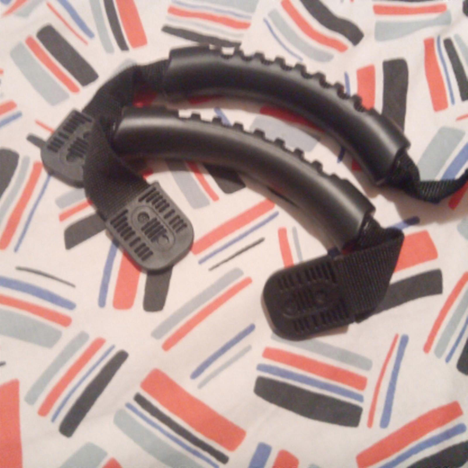 1 زوج استبدال قارب بحري حمل مقبض لقوارب الكاياك اليخت قارب الطوافة الأسود