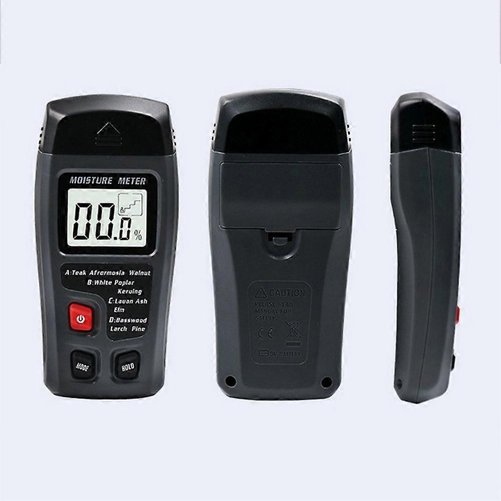 0-99.9% Wood Humidity Tester Timber Damp Detector with Large LCD Display Protective Widely Two Pins Digital Wood Moisture Meter