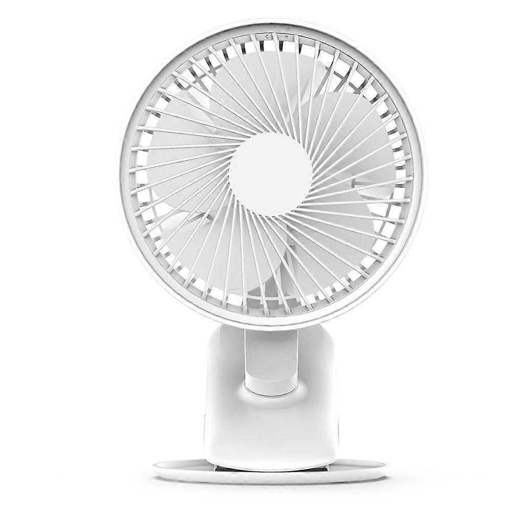 Adjustable Angle Cooling Desktop Fan With LED Warm Lamp 5.5-Inch Clip on Fan