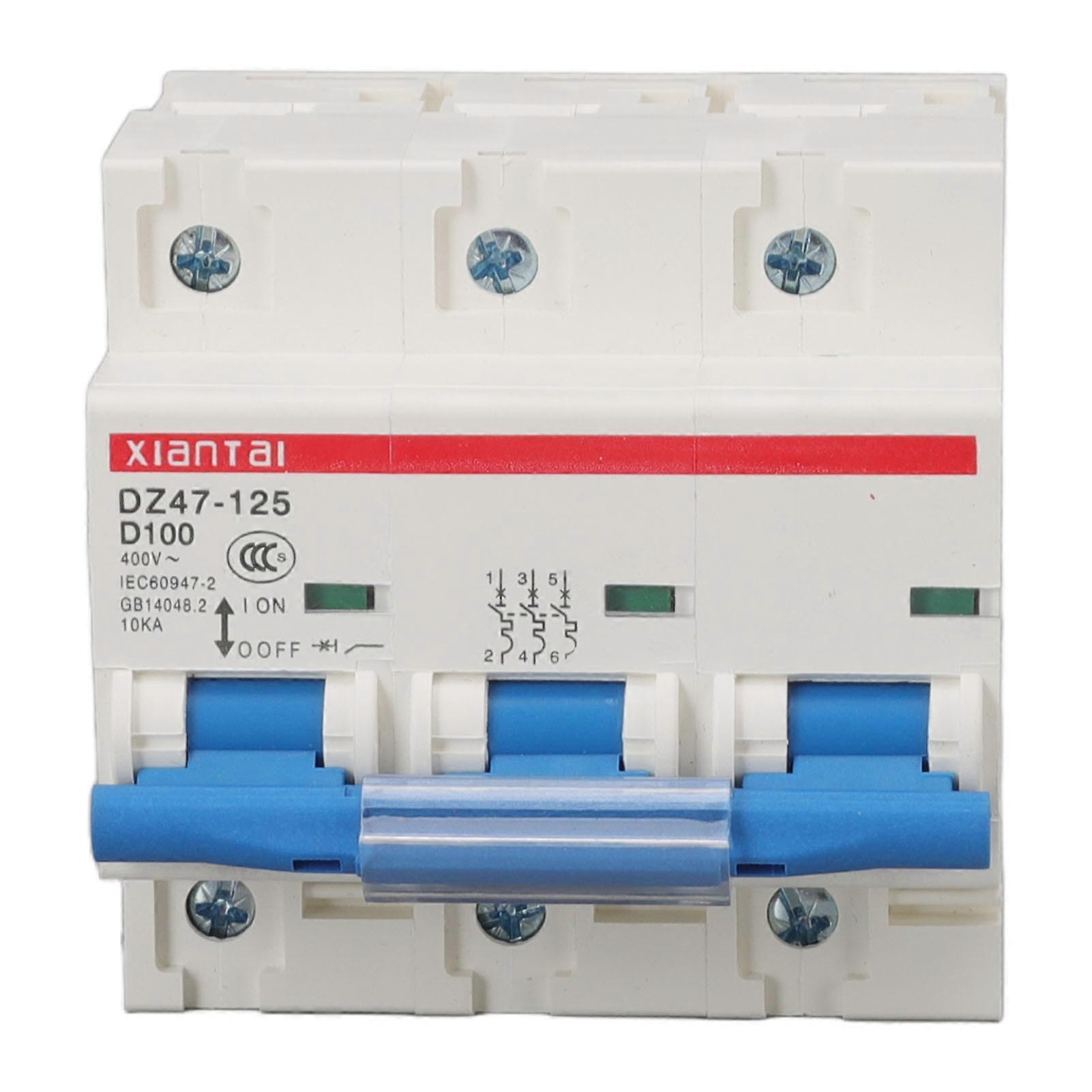 Mini Circuit Breaker 3P 100A 400V High Safety Overload Protection Miniature Circuit Breaker for Home Industry