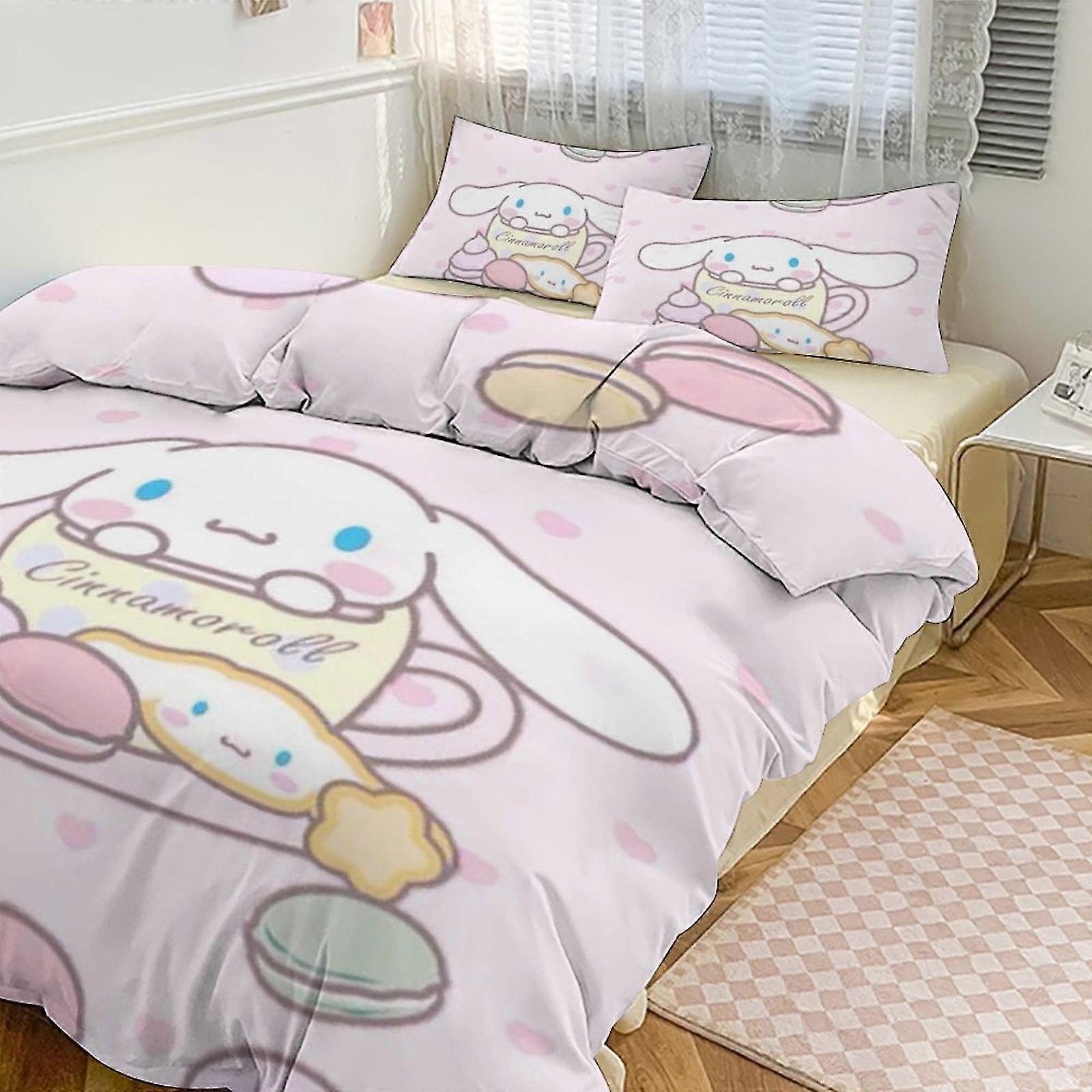 o1673 Bed Sheets Cinnamoroll Bedding Se for Kids Men Women Twin