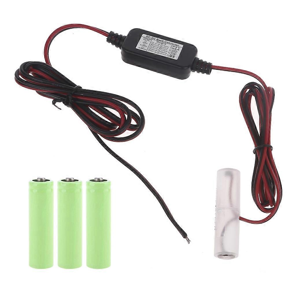 2Pin Power Converter Battery Eliminator Replace 4pcs 1.5V AA Connector