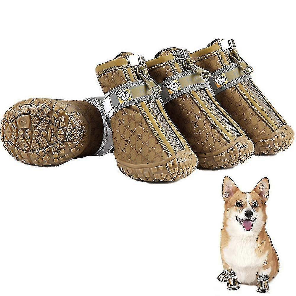 Dog Booties Waterproof Dog Hiking Shoes Dog Boot For Small Size Dogs, Puppy Shoes For Hot Pavement Winter Snow High Quality