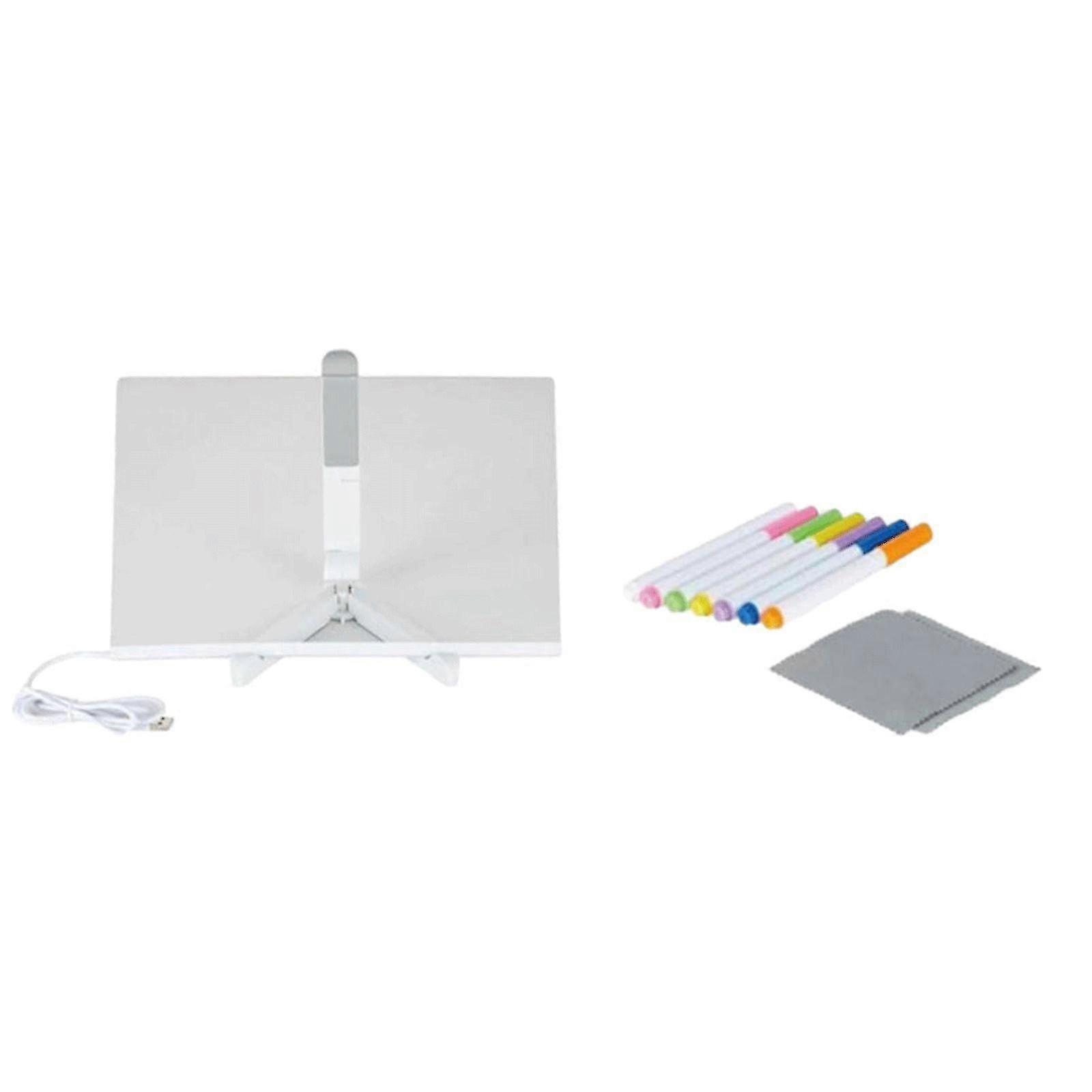 Led Note Board With Colors Acrylic Dry Erase Board With Light Light Up Set Gift