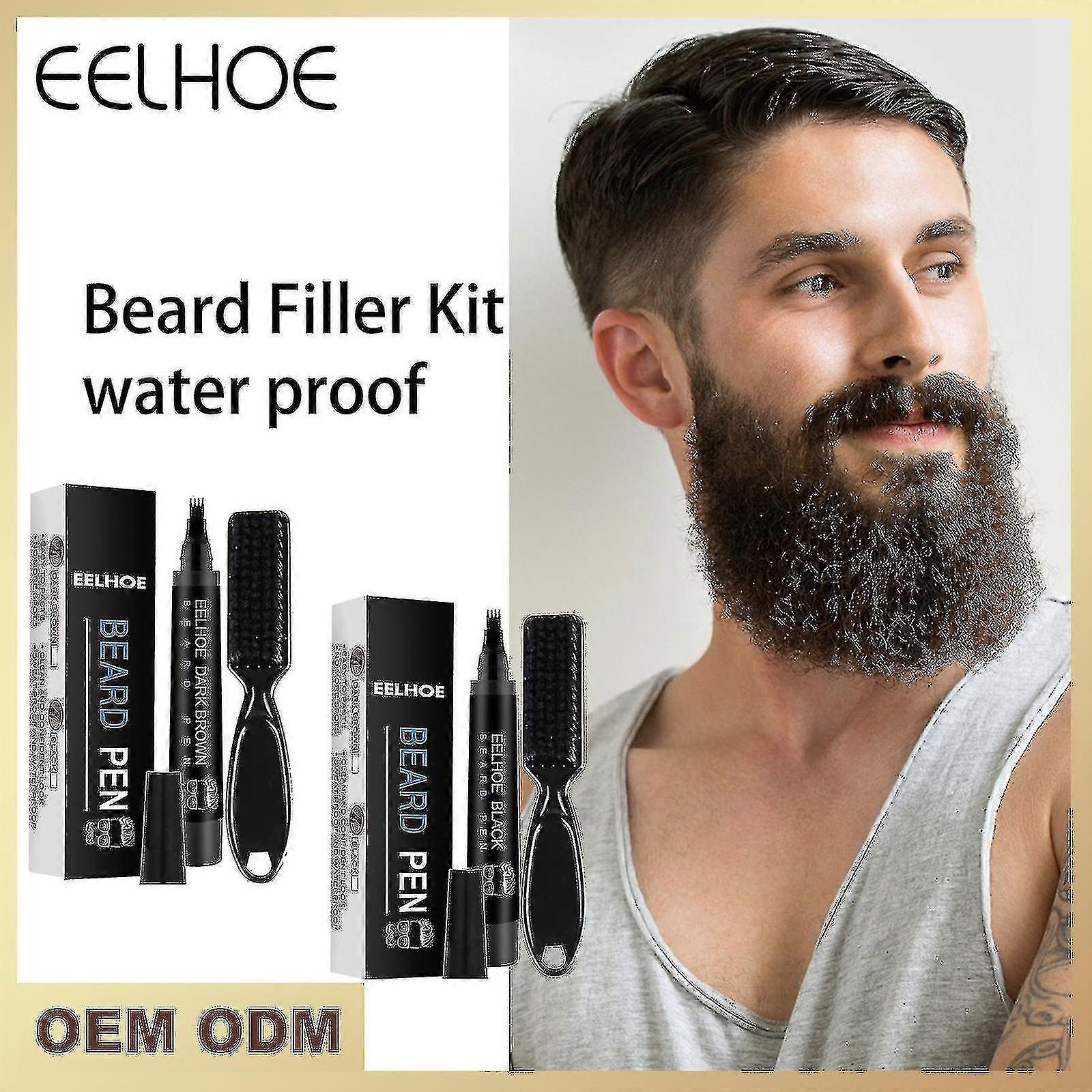Bartfüller Stift Kit Wasserdichter Bart Stift Bart Stroker Stift Bart Styling Stroker Stift Braun