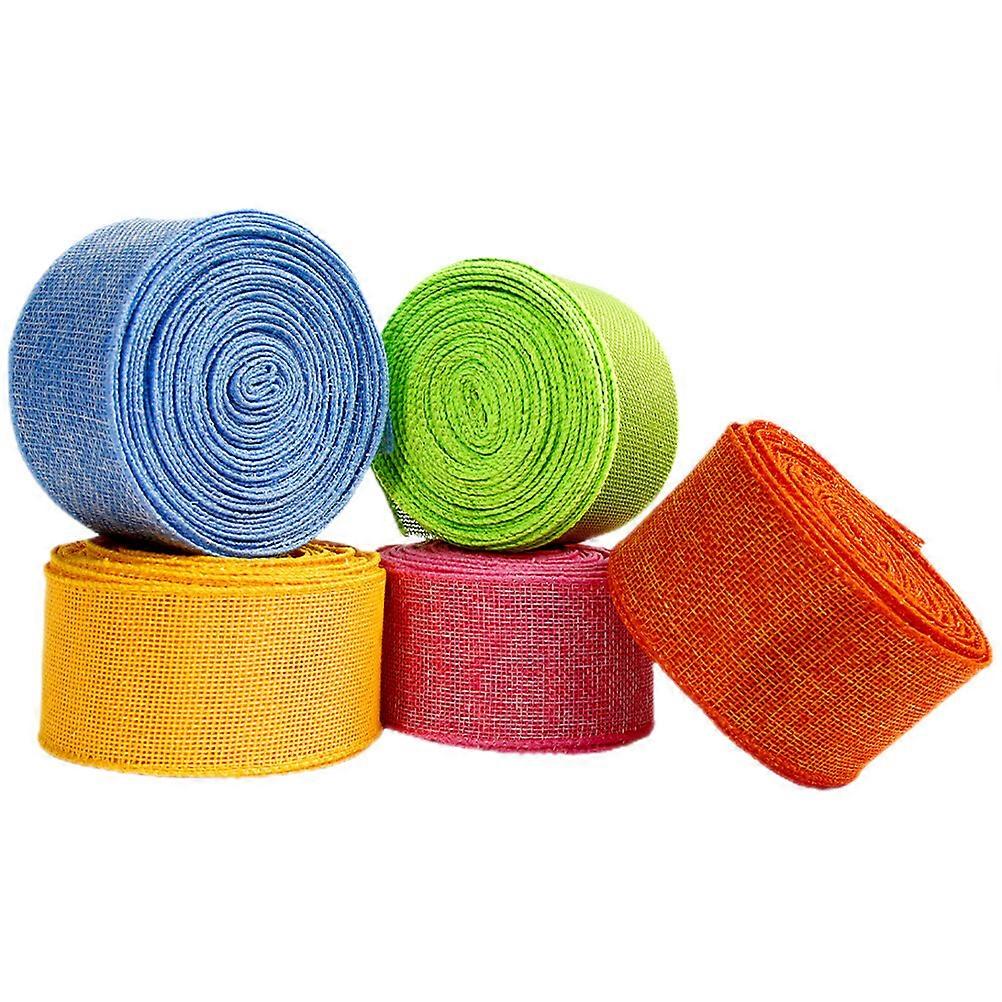 5 Rolls of Festival Package Ribbon DIY Gift Wrapping Ribbon Multi-function Craft Ribbon