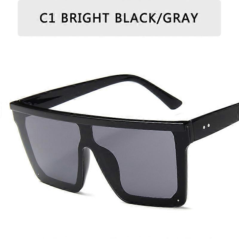 2023 Oversized Óculos de Sol Mulheres Square Flat Top Rivet Gradient Lens Big Frame Sun Glasses Feminino Homens Vintage Mirror Shades
