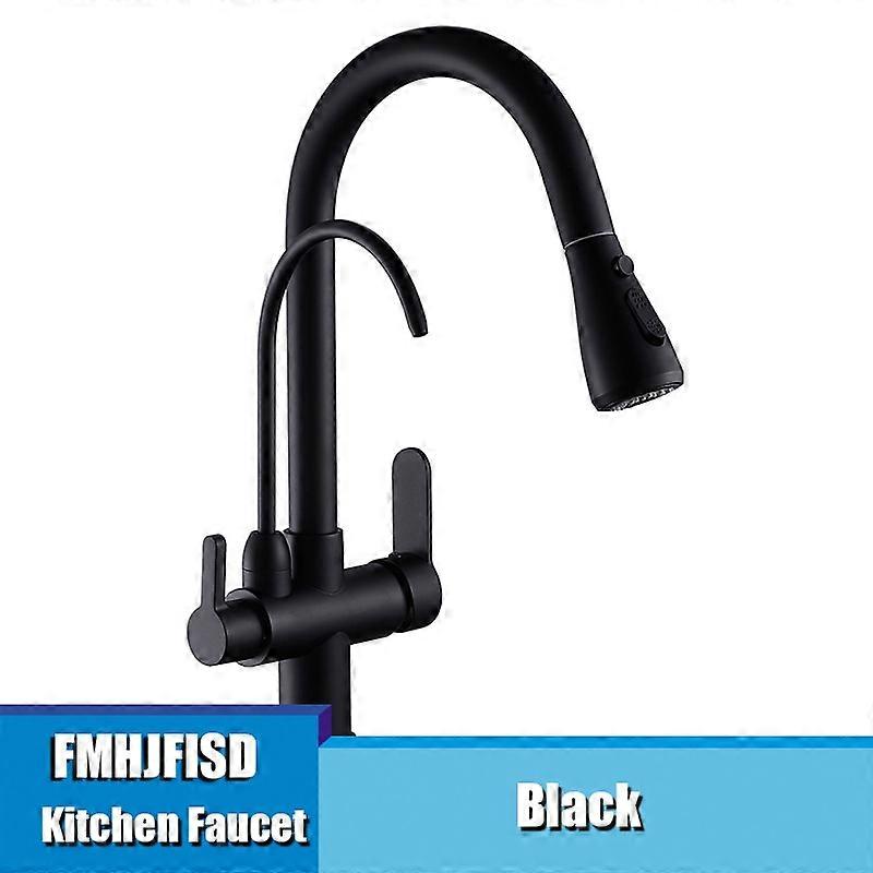 Purified Kitchen Faucet Brass Purifier Sink Faucet Dual Spout Drinking Water Hot and Cold Water Mixer Tap Deck Mounted Torneira