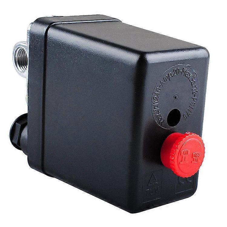 Luftkompressor trykafbryder kontrolventil 240v kraftig sort
