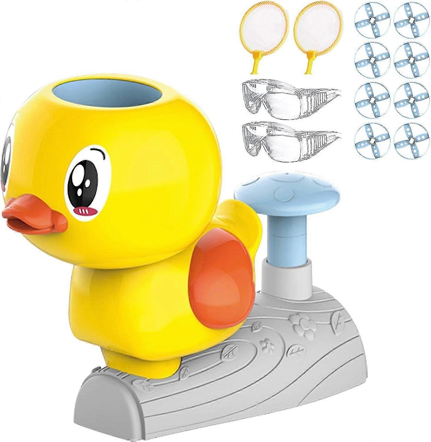 Flying Discs Launcher Toy For Kids, Launch Flying Saucer Disc Shooter Toy With 8pcs Spinners & 2 Catch Nets