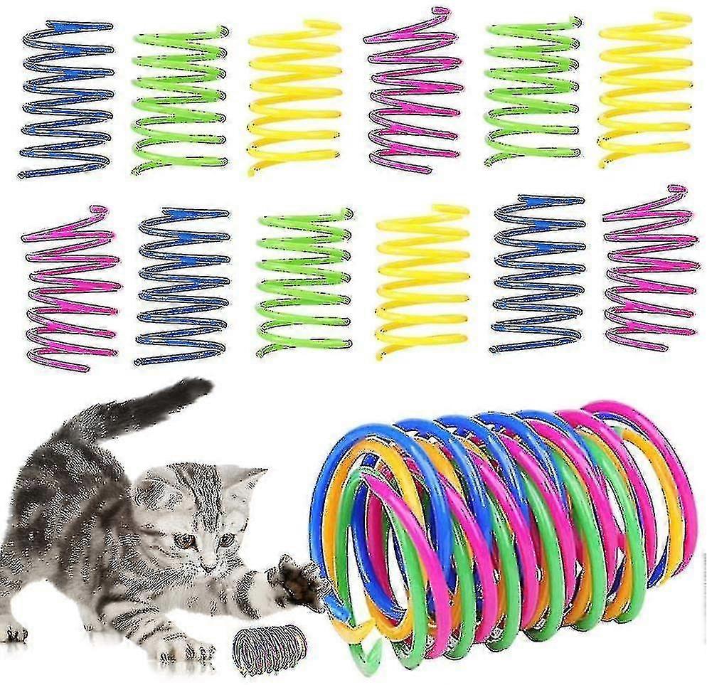 32pcs Cat Spring, Color Spiral Spring For Cat Interaction
