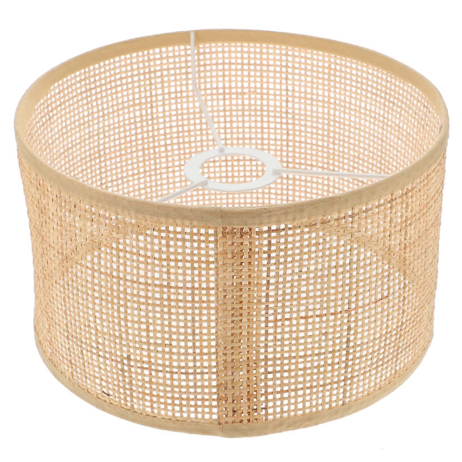 Rustic Style Lampshade  Rattan Weaving Hanging Lamp Cover Lampshade Decor