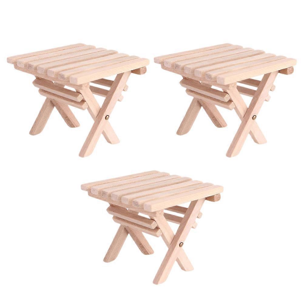 3 PCS Folding Coffee Table Mini Table Miniature Table Model Mini Furniture Model Mini Coffee Table
