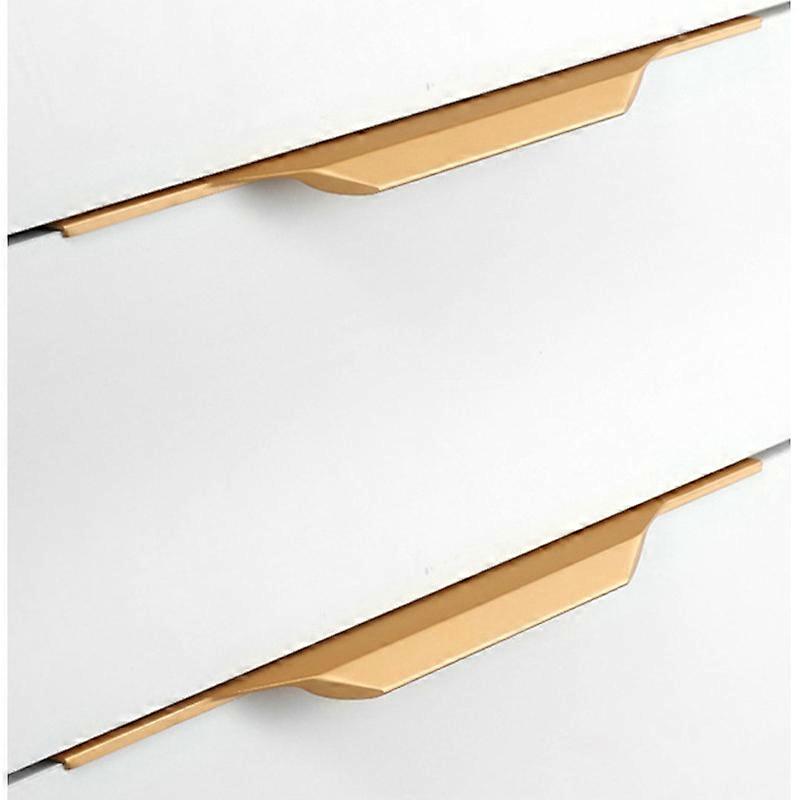 مقبض مخفي إصبع حافة سحب ، 300mm / 400mm مجلس الوزراء مقابض خزانة مخفية مقبض مقبض سحب درج غير مرئي لدرج باب المطبخ المنزلي 2PCS-Go