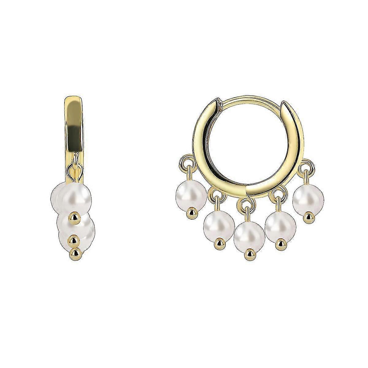 Temperament Pearl Ear Buckle Earrings Women