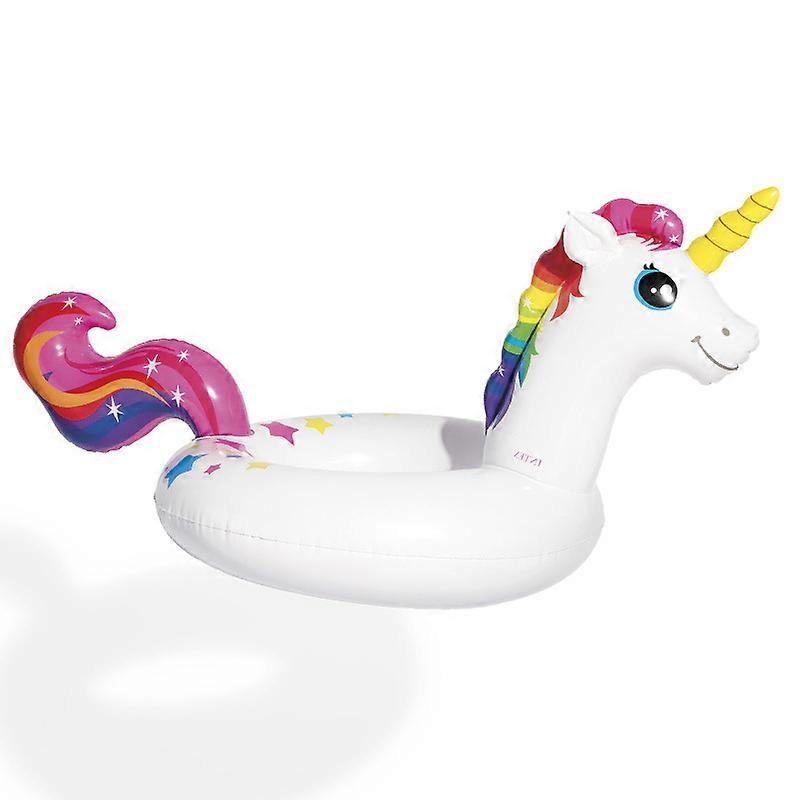 Inflatable mattress unicorn, children's swimming ring animal shape float