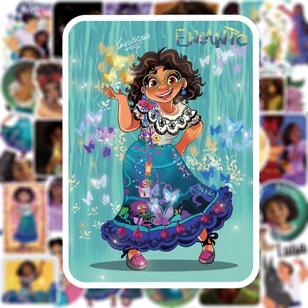 50PCS Encanto الكرتون الكتابة على الجدران ملصقات الجمالية DIY كمبيوتر محمول زجاجة ماء الهاتف يوميات لطيف ملصق صائق للطفل