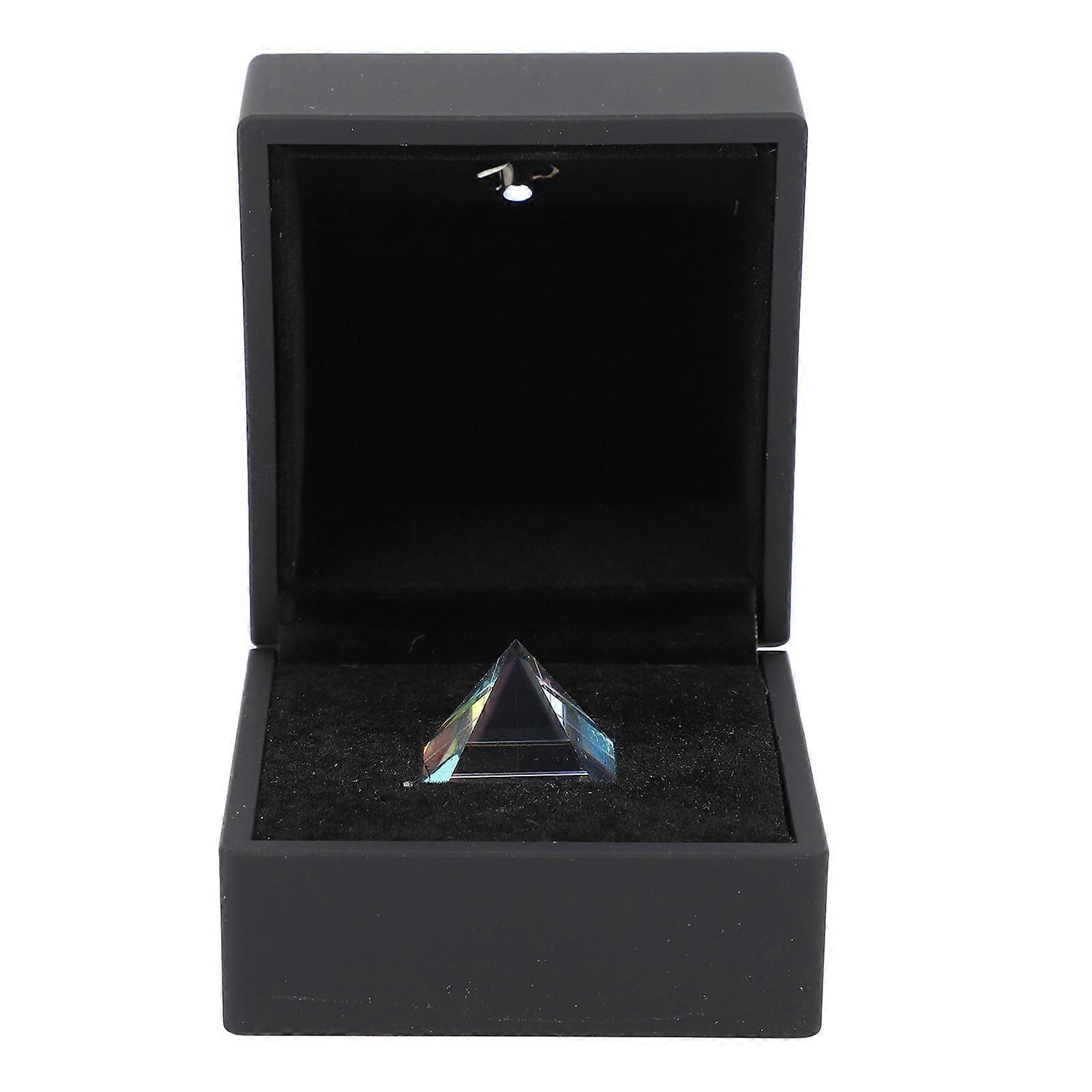 20mm K9 Optical Glass Pyramid Prism, Pyramid Shape, Colorful RGB Dispersion Prism for Photography, Physics and Decoration