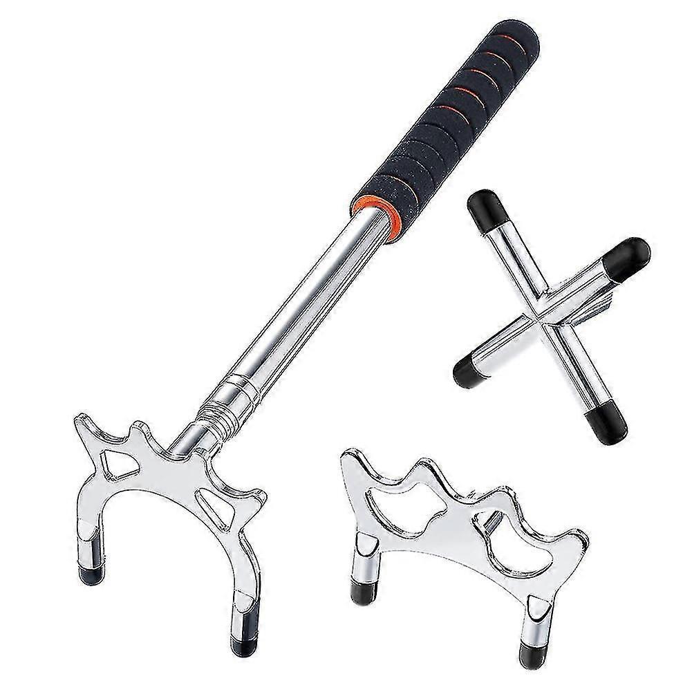 Retractable Billiard Cue Stick Bridge With 3pcs Removable Brass Bridge Head Billiard Table Pool Cue Accessories,silver