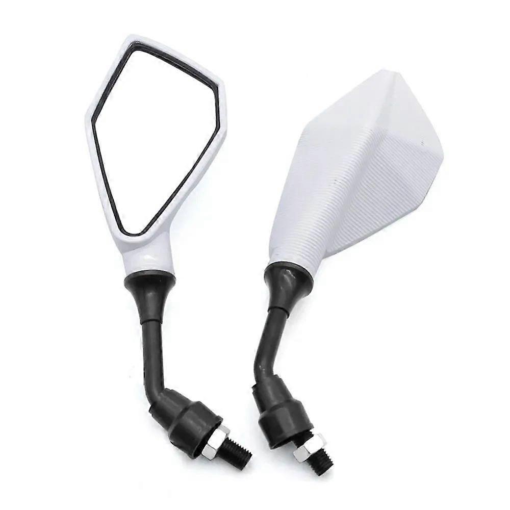 2pcs 10mm Motorcycle Rearview Mirrors Convex Wide Angle Adjustable Bicycle Bike Handlebar Side Flexible Rear View Mirror