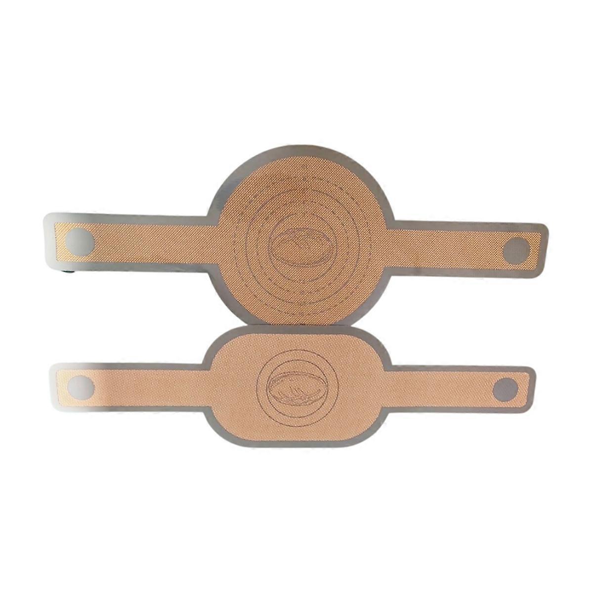 Insulation Pad Round Bottom and Oval Bottom Set Gray Long Handle Pad Anti-Scalding Easy-to-Grab Bread Transfer Pad A
