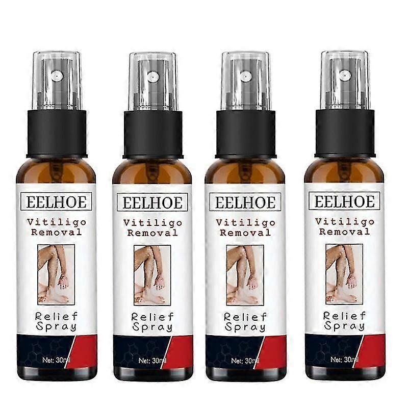 2x 4x Extrait de Plantes Vitiligo Spray Éliminer la teigne Élimination des taches blanches Spray de traitement des taches blanches pour la peau