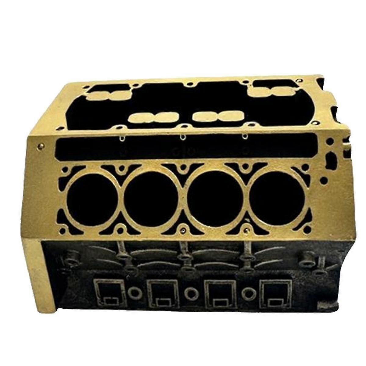 Engine Block Business Card Pencil Holder Diy Business Card Holder Organizer Display Desk Engine Model Gold
