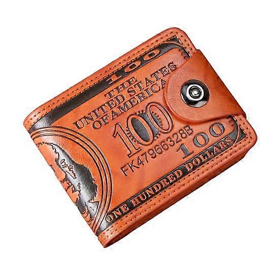 Men Wallet Solid Color Large Capacity Business Style Multiple Slot Large Capacity Folded
